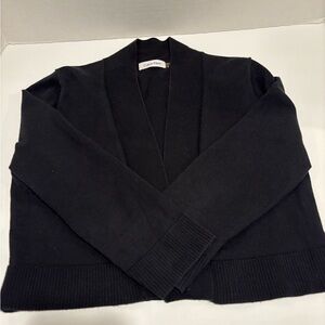 Calvin Klein Charcoal Knitwear Pre Owned Size S. Bolero Style Crop Cardigan